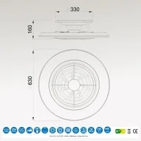 Mantra Alisio LED Ventilatore e Plafone da Soffitto Gestito Da