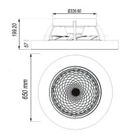 Mantra Tibet LED Ventilatore e Plafone da Soffitto Gestito Da