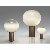 Artemide Laguna Satin Bronze Table Lamp Blown Glass By Matteo