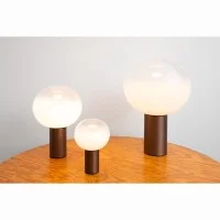 Artemide Laguna Satin Bronze Table Lamp Blown Glass By Matteo