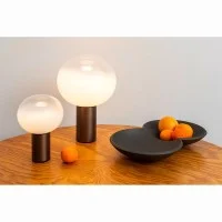 Artemide Laguna Satin Bronze Table Lamp Blown Glass By Matteo