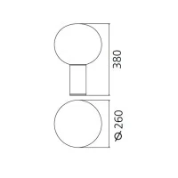 Artemide Laguna Satin Brass Table Lamp Blown Glass By Matteo