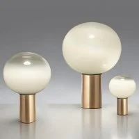 Artemide Laguna Lampada da Tavolo Ottone Satinato In Vetro