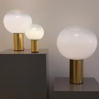 Artemide Laguna Satin Brass Table Lamp Blown Glass By Matteo Artemide Laguna Satin Brass Table Lamp Blown Glass By Matteo
