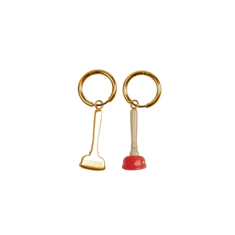 Seletti Toiletpaper Sink Plunger drop earrings