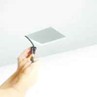 Lampo Faretto GU10 Da Incasso a Soffitto In Gesso Con Vetro