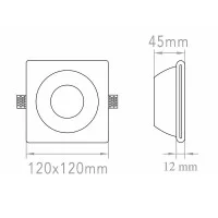 Lampo Faretto GU10 Da Incasso a Soffitto In Gesso Tondo Per Led