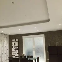 Lampo Ceiling Recessed GU10 Downlight In Plaster Round Flat