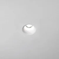 Lampo Ceiling Recessed GU10 Downlight In Plaster Round Flat