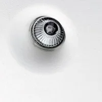 Lampo Ceiling Recessed GU10 Downlight In Plaster Round Flat