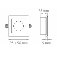 Lampo Faretto GU10 Da Incasso a Soffitto In Gesso Piatto