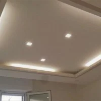 Lampo Faretto GU10 Da Incasso a Soffitto In Gesso Piatto