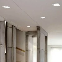 Lampo Faretto GU10 Da Incasso a Soffitto In Gesso Piatto