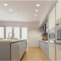 Lampo Ceiling Recessed GU10 Flat Downlight In Plaster With