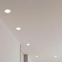 Lampo Ceiling Recessed GU10 Flat Downlight In Plaster With