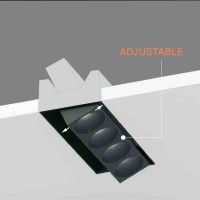Laser Blade Faretto Da Incasso Orientabile LED 2W 3000K Luce
