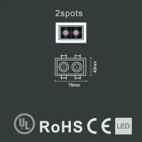 Laser Blade Faretto Lineare Da Incasso Orientabile LED 4W 3000K