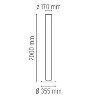 Flos Stylos Lampada da Terra in PMMA e acciaio by Achille