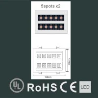 Laser Blade Recessed Double Linear Adjustable Downlight LED 20W