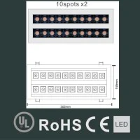 Laser Blade Faretto Lineare Doppio Da Incasso Orientabile LED
