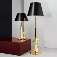 Flos Guns Lounge Gun Lampada da Terra Oro Lucido Philippe