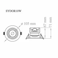 Lampo Sydney Faretto LED 10W Bianco 230V Da Incasso Orientabile