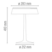 Flos Bon Jour LED Lampada da Tavolo Top Cromo Corona Trasparente