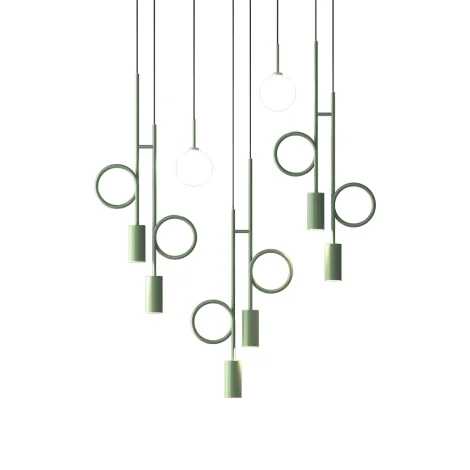 Euroluce Dopamine project S6+2 lampada a sospensione