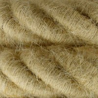 Cavo Elettrico Cordone XL In Juta 3x Trecciato A Spirale