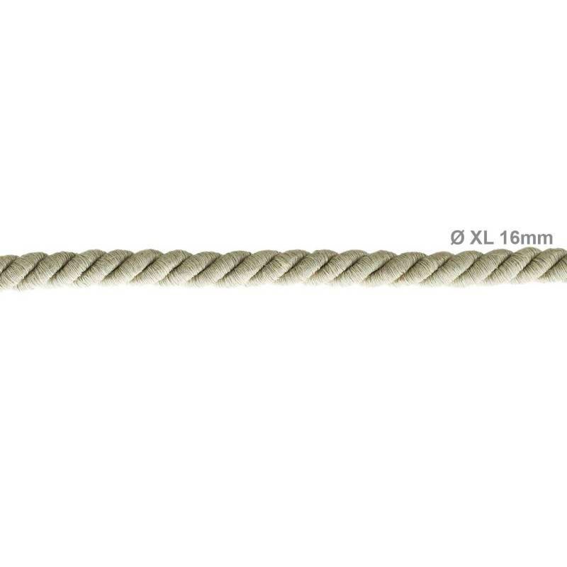 Cavo Elettrico Cordone XL In Lino Naturale 3x Trecciato A