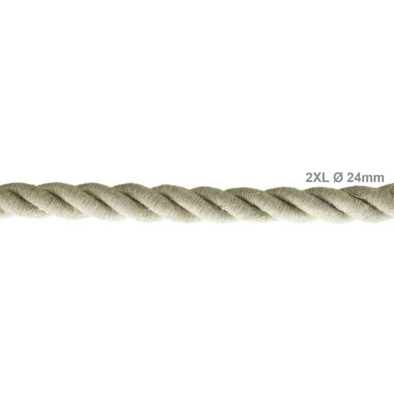 Electric Cable XL Natural Linen Cord 3x Spiral Braided 300 / Electric Cable XL Natural Linen Cord 3x Spiral Braided 300 /