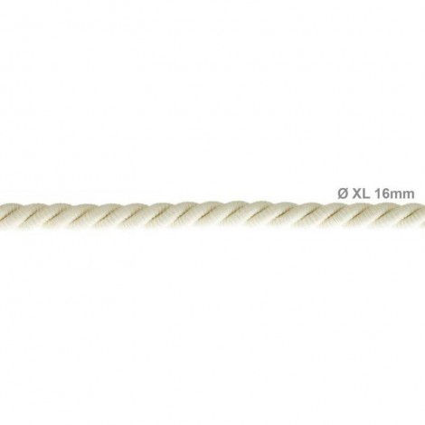 Cavo Elettrico Cordone XL In Cotone Naturale 3x Trecciato A