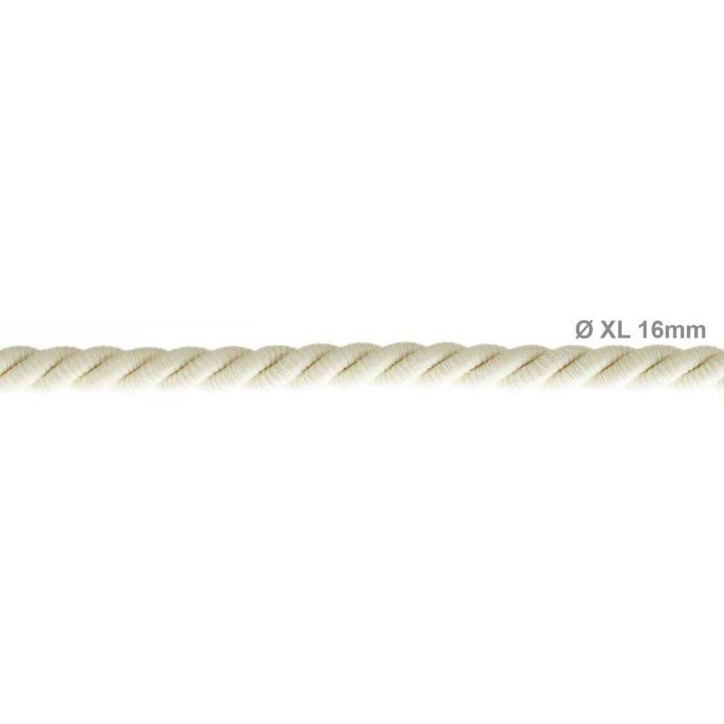 Cavo Elettrico Cordone XL In Cotone Naturale 3x Trecciato A