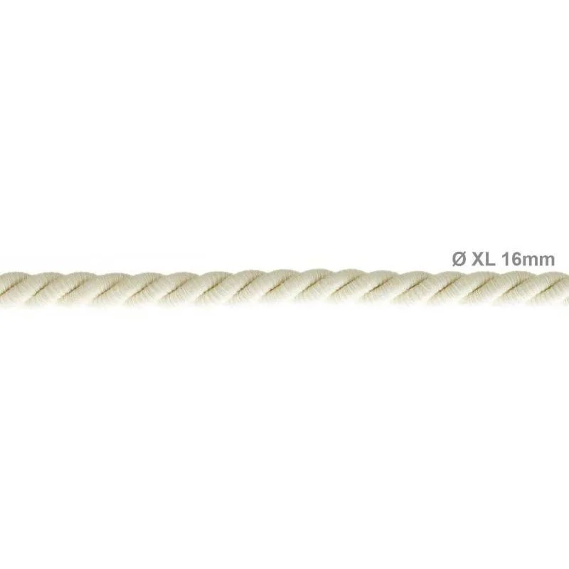 Cavo Elettrico Cordone XL In Cotone Naturale 3x Trecciato A