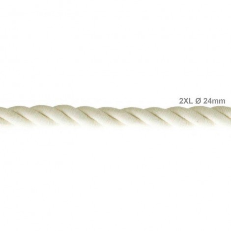 Cavo Elettrico Cordone XL In Cotone Naturale 3x Trecciato A
