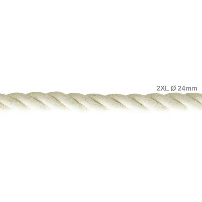 Electric Cable XL Natural Cotton Cord 3x Spiral Braided 300 / Electric Cable XL Natural Cotton Cord 3x Spiral Braided 300 /