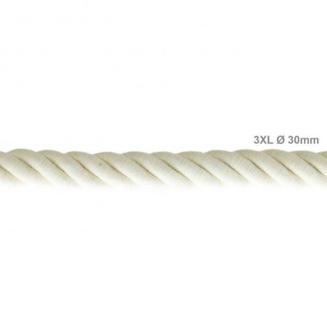 Electric Cable XL Natural Cotton Cord 3x Spiral Braided 300 /