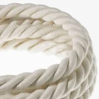 Electric Cable XL Natural Cotton Cord 3x Spiral Braided 300 / Electric Cable XL Natural Cotton Cord 3x Spiral Braided 300 /