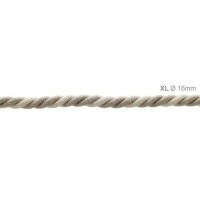 Electric Cable XL Natural Linen / Cotton Cord 3x Spiral Braided
