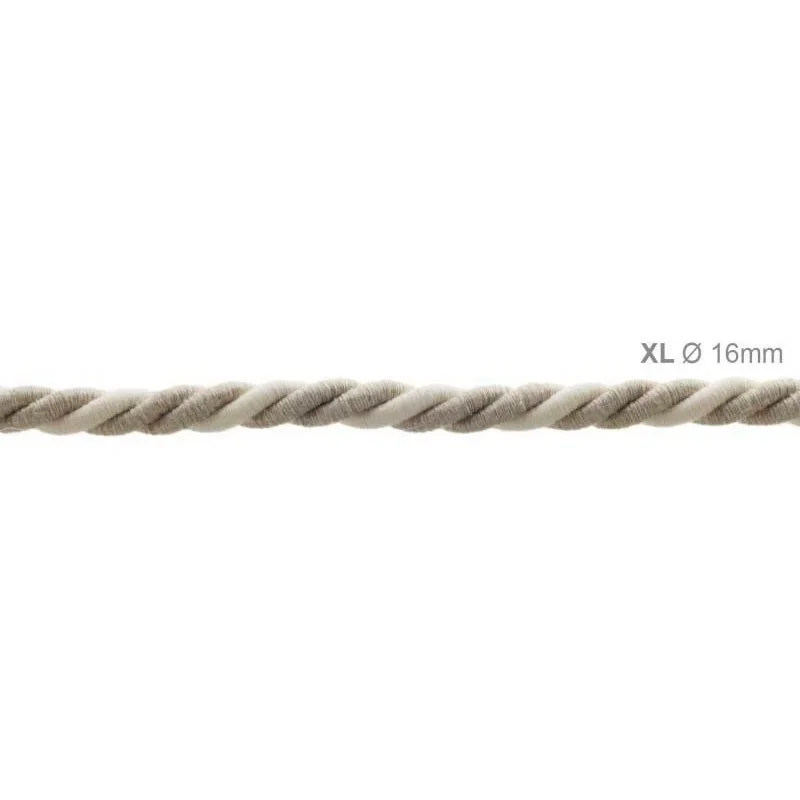 Cavo Elettrico Cordone XL In Lino / Cotone Naturale 3x