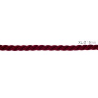 Cavo Elettrico Cordone XL In Bordeaux Lucido 3x Trecciato A
