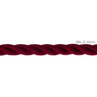 Electric Cable XL Glossy Bordeaux Cord 3x Spiral Braided 300 / Electric Cable XL Glossy Bordeaux Cord 3x Spiral Braided 300 /