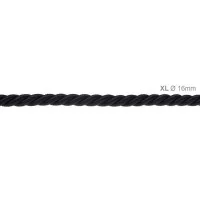 Electric Cable XL Black Glossy Cord 3x Spiral Braided 300 /