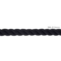 Electric Cable XL Black Glossy Cord 3x Spiral Braided 300 /