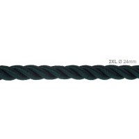Cavo Elettrico Cordone XL In Verde Scuro Lucido 3x Trecciato A