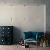 Cavo Elettrico Cordone XL In Verde Scuro Lucido 3x Trecciato A