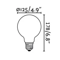 Bot Lighting Shot Dimmable Bulb Lamp Globe 125 LED E27 3W 2700K