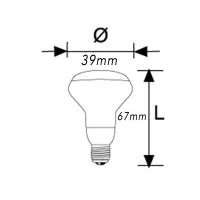 Duralamp LED Reflector Bulb R39 Spot E14 3W 2700K Warm White