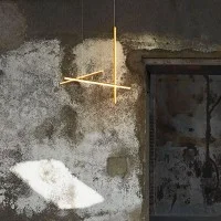Flos COORDINATES S2 Lampadario LED Champagne a Sospensione