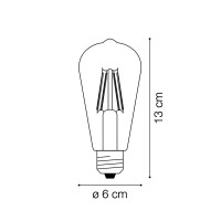 Ideal Lux Lampadina Ambrata Vintage E27 LED 4W Cono 300lm 2200K